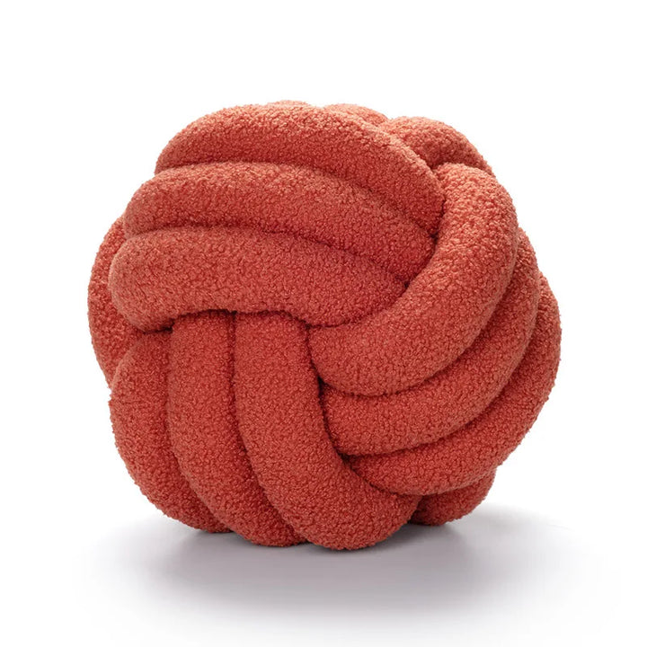 Kastkudde - Mysig - Handknuten Boll - Fårskinn