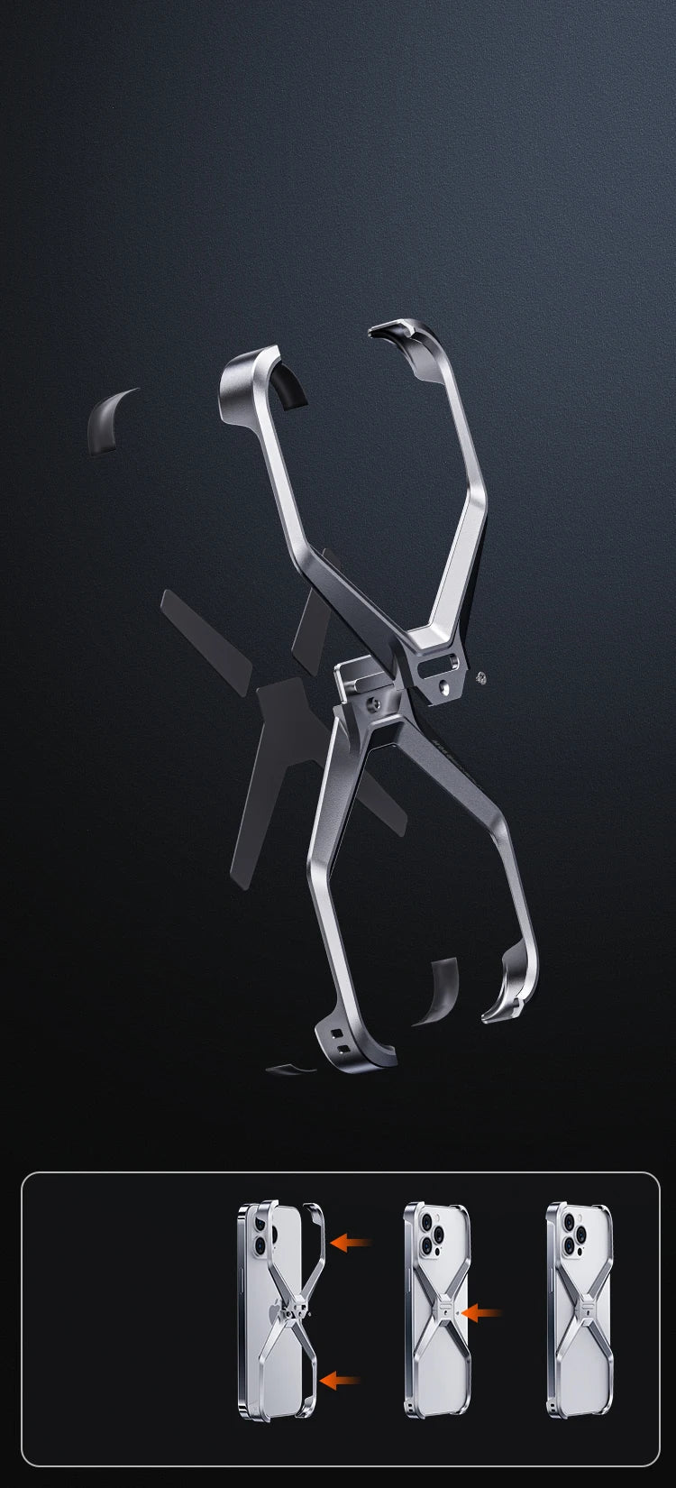 Avtagbart Metall Cool Alloy iPhone Fodral