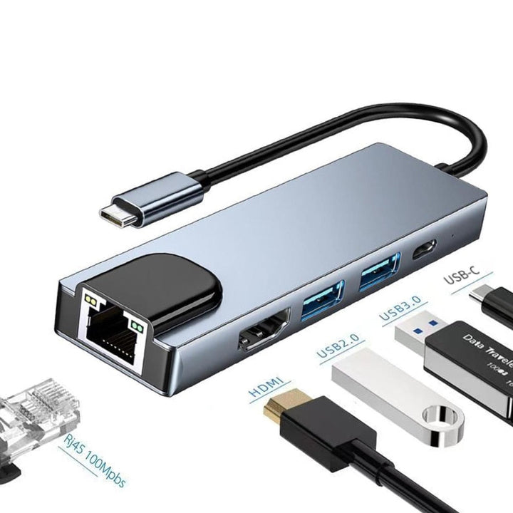Thunderbolt 3 USB-C Hub med HDMI, PD, SD/TF för MacBook Air M1 och iPad Pro