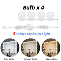 Glamora | LED Makeup Spegel Ljus Set | 10 Hollywood-Stil Lampor | USB, Dimbar & 3 Färglägen