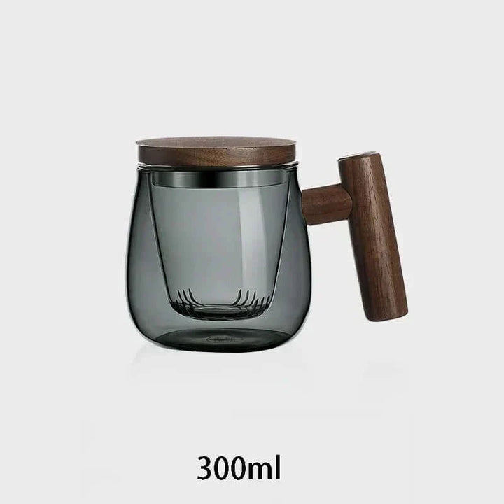 Ultramodern Glas Teekopp med Filter och Lock