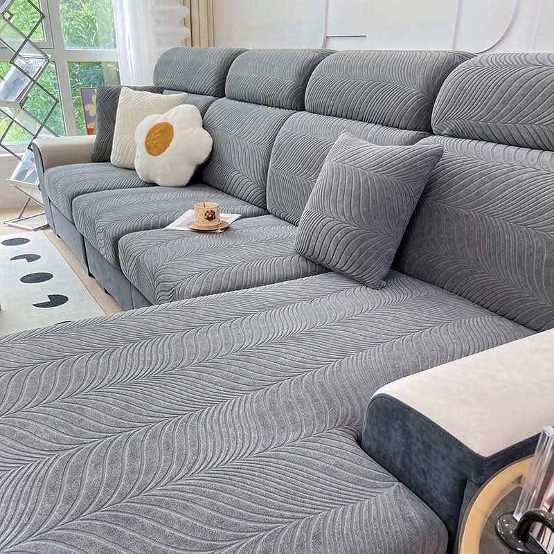 PlushSecure - Elegant Jacquard Sofföverdrag för Halkfri Komfort