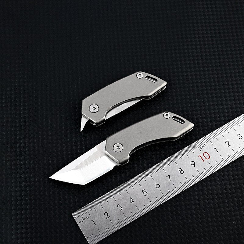 Titan-Titanium legering Nyckelring Kniv