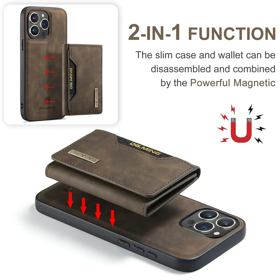 2-i-1 iPhone-fodral med avtagbar plånbok