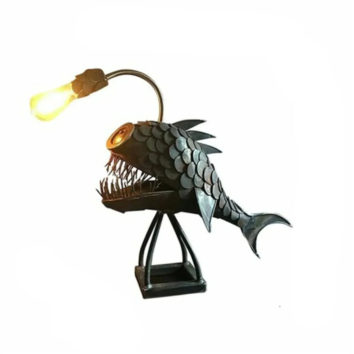 Bordslampa - RusticFish - Justerbar belysning - Handgjord konstnärlig charm