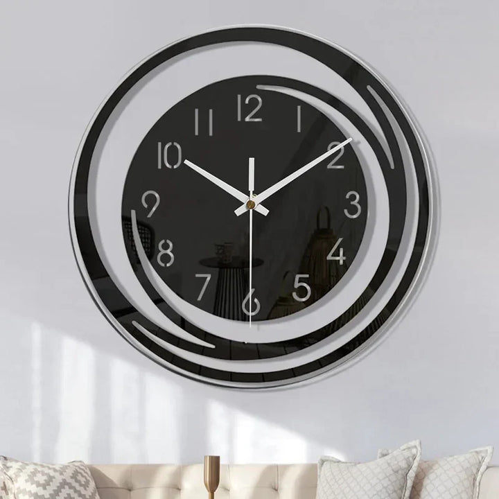 Akrilväggklocka - Skandinavisk Design - Svart - Klocka