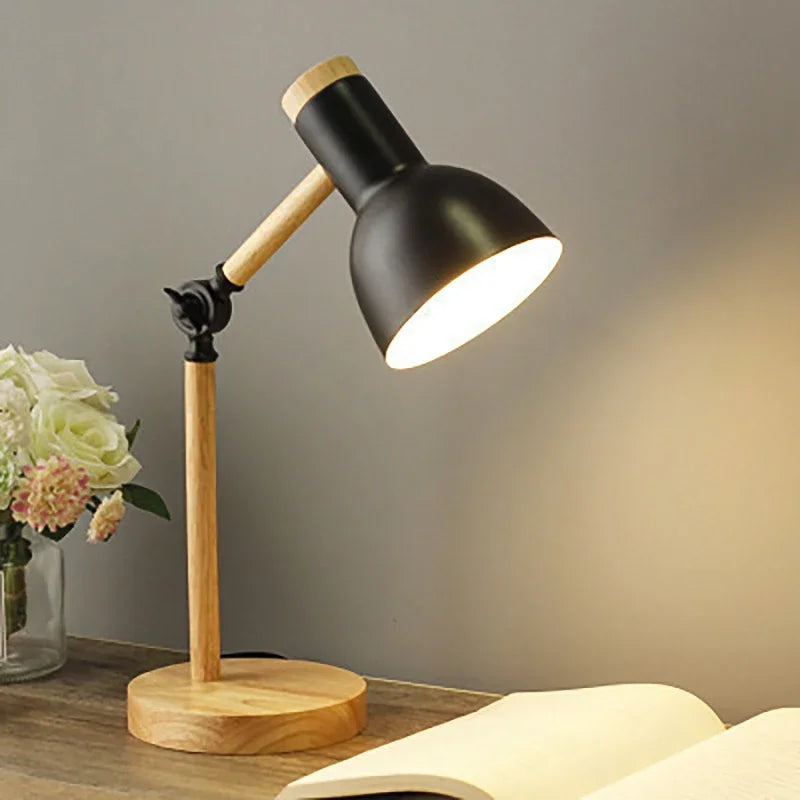 Färgad Trä Bordslampa