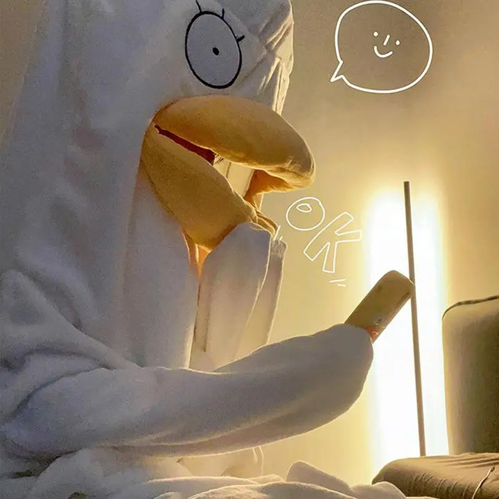 Förvirrad Anka Varm Vuxen Pyjamas Kostym