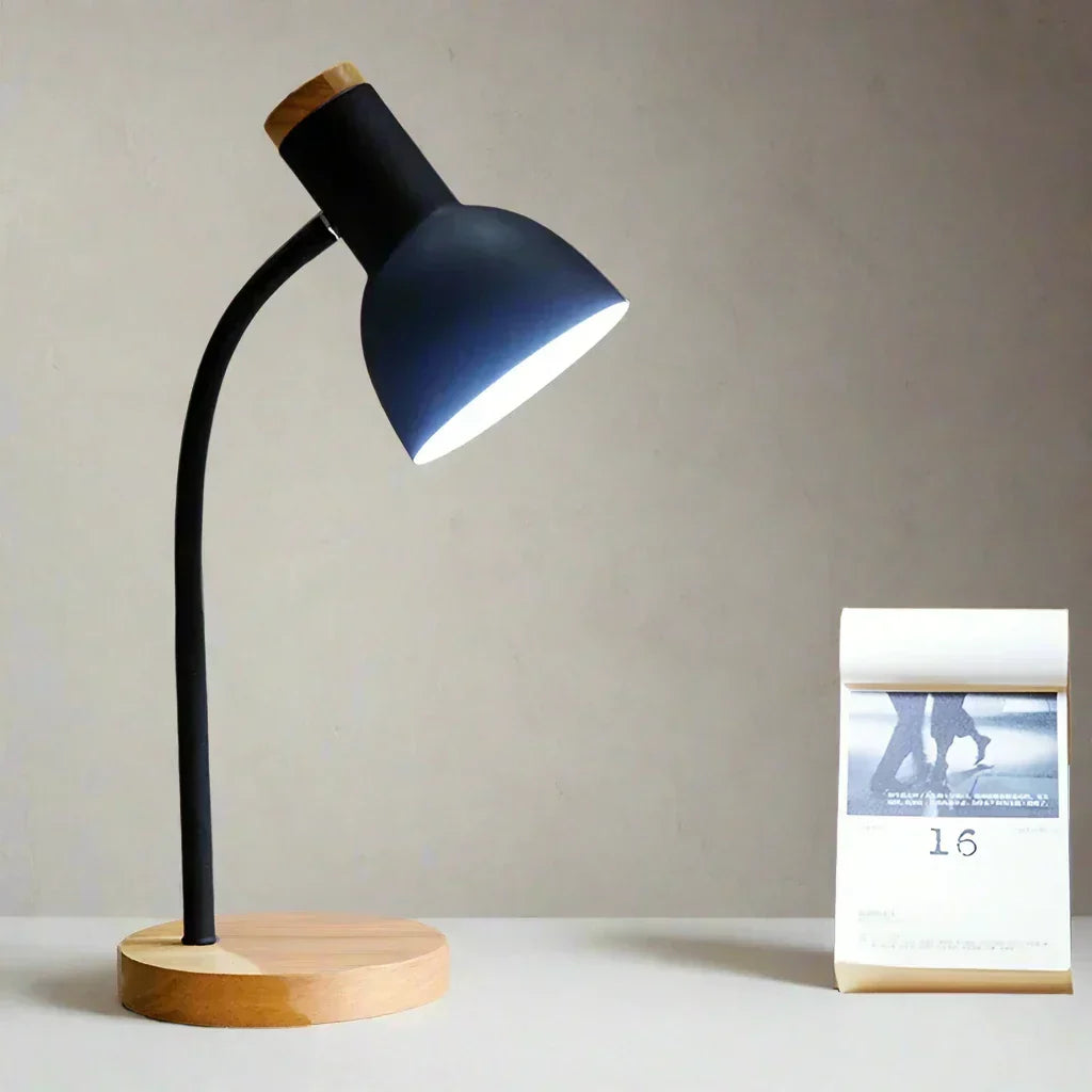 Höst- och Vinterbelysning | Nordisk Kreativ Träkonst Järn LED Skrivbordslampa - Moxie