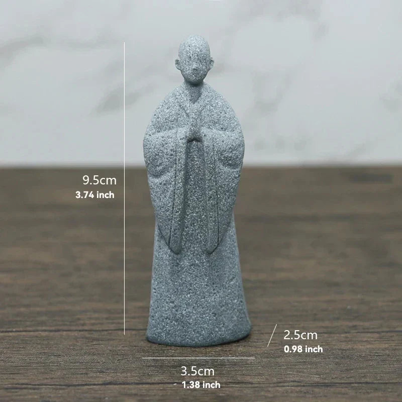 Buddha Stenstaty Liten Buddhastaty Tibbetska Buddhism Figurer Zen Trädgårds Ornament Meditation Hem Akvarium Dekoration