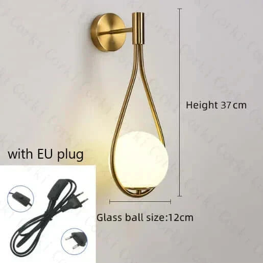 Drop Luxury Glass Balls Vägglampa
