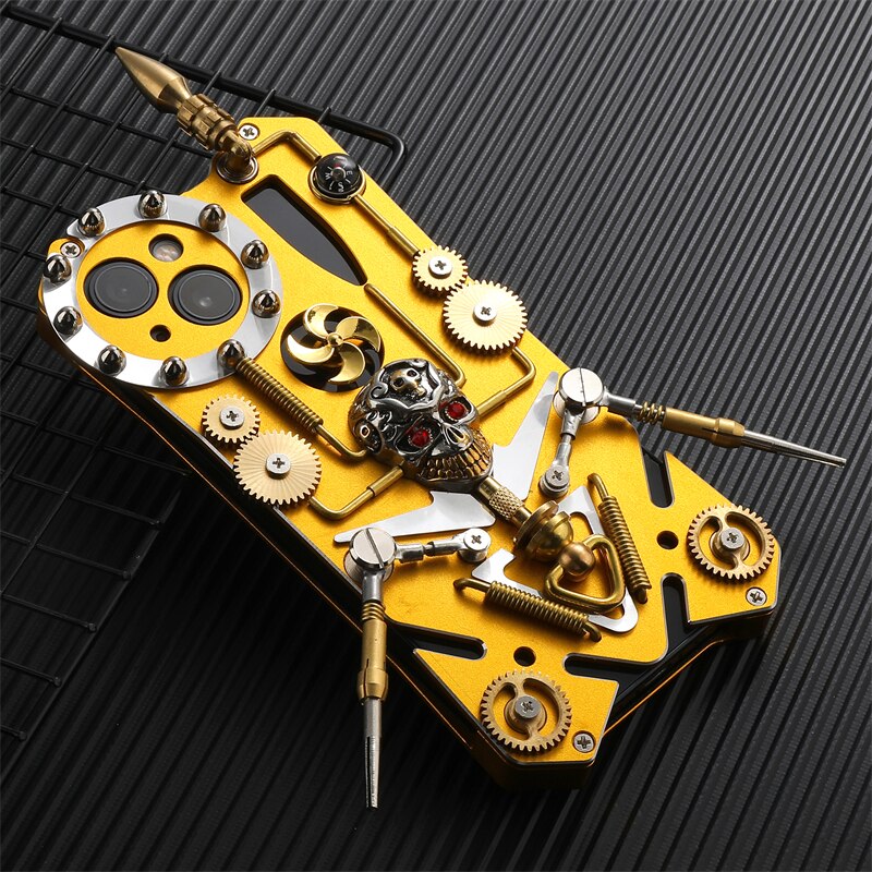 Mechanic Skull Cyberpunk Stil iPhone Fodral