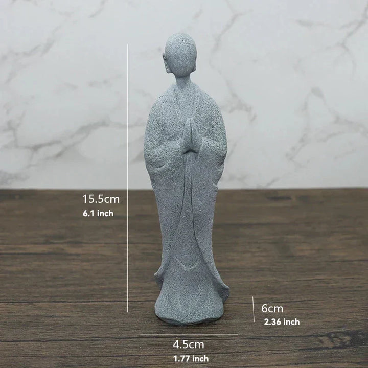 Buddha Stenstaty Liten Buddhastaty Tibbetska Buddhism Figurer Zen Trädgårds Ornament Meditation Hem Akvarium Dekoration