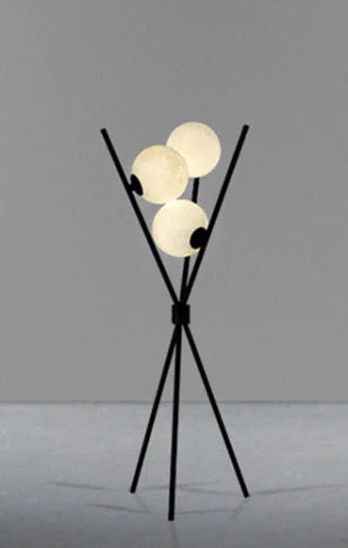 LunaGlow 3D Månlampa golvlampa med modern design och stativ LED!