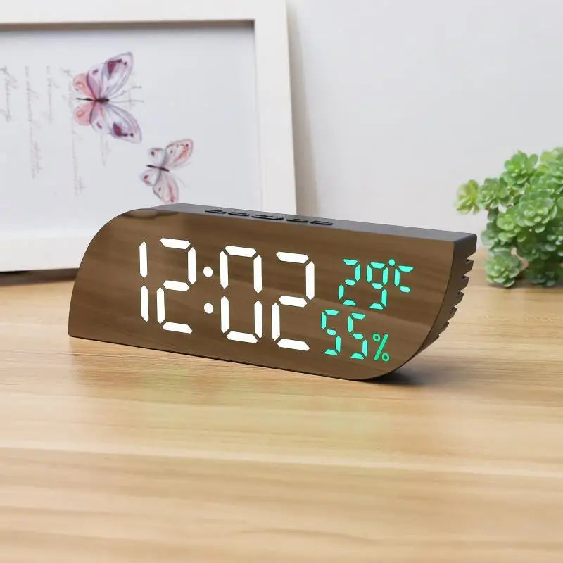LED Digital Väckarklocka med Dubbel Display &amp; Obegränsad Snooze