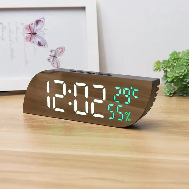 LED Digital Väckarklocka med Dubbel Display & Obegränsad Snooze
