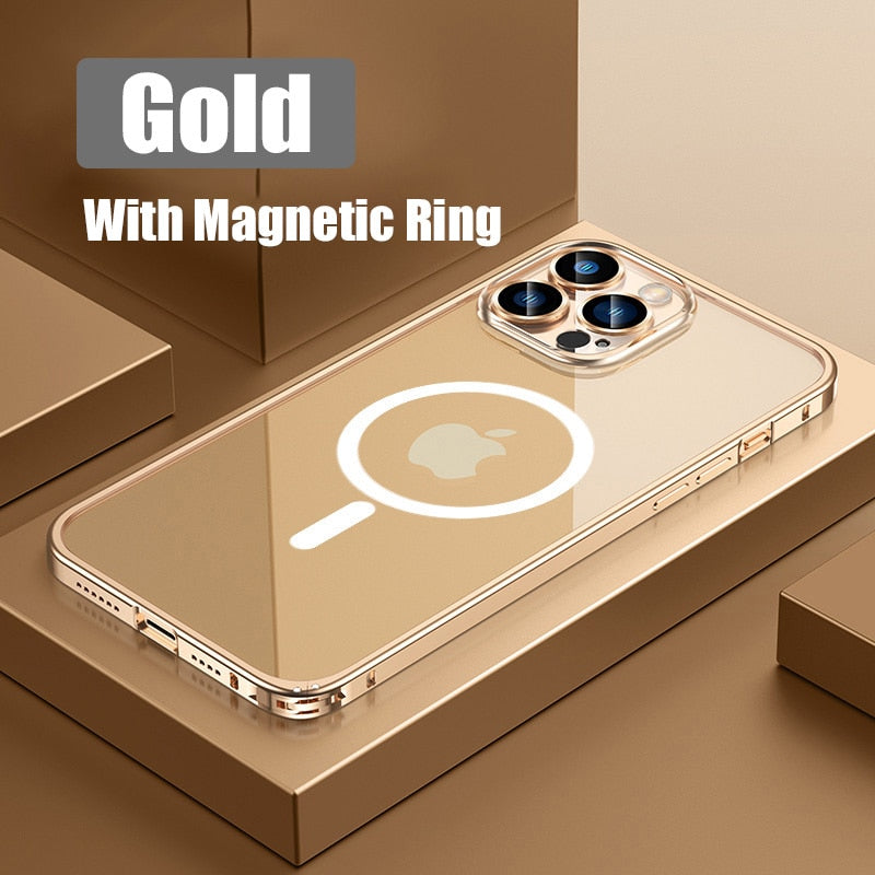 Metall Bumper Aluminium Magnetisk Telefonfodral