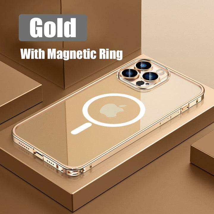 Metall Bumper Aluminium Magnetisk Telefonfodral