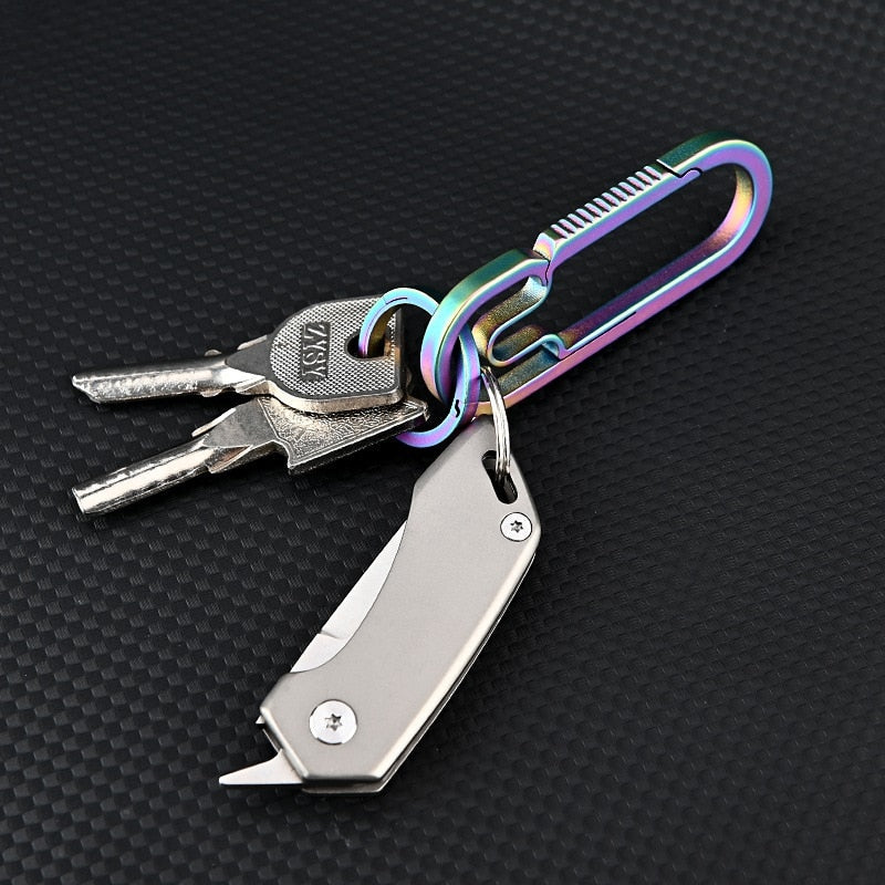 Titan-Titanium legering Nyckelring Kniv