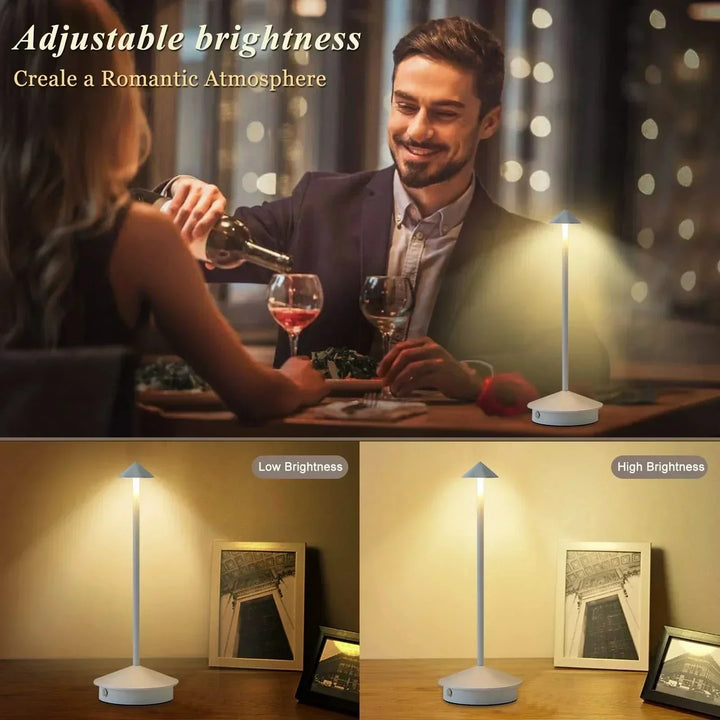 Uppladdningsbar Bordslampa Kreativ Matsal Touch Led Hotell Bar Kaffe Pina Pro Bordslampa Dekorativ Skrivbordslampa