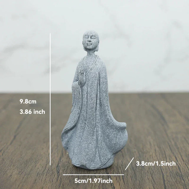 Buddha Stenstaty Liten Buddhastaty Tibbetska Buddhism Figurer Zen Trädgårds Ornament Meditation Hem Akvarium Dekoration