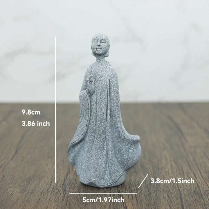 Buddha Stenstaty Liten Buddhastaty Tibbetska Buddhism Figurer Zen Trädgårds Ornament Meditation Hem Akvarium Dekoration