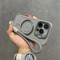 Magnetisk Mjuk Handleds Stativ Linsskydd iPhone Fodral
