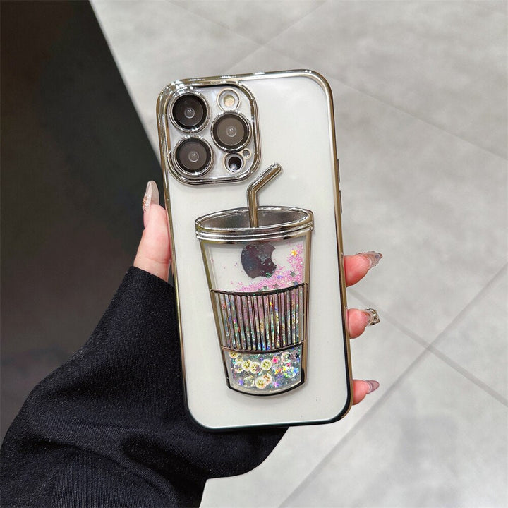 Glitter Stjärna Drinkmugg iPhone Fodral