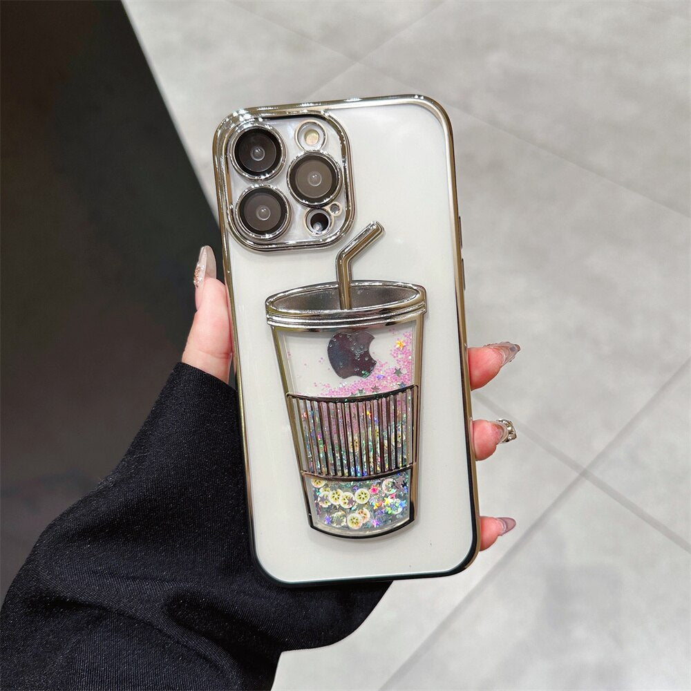 Glitter Star Drink Cup iPhone-fodral