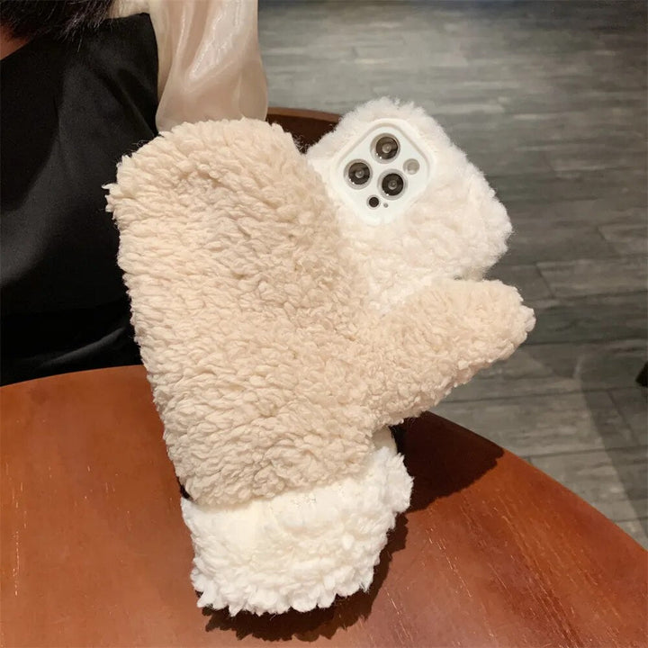 Fluffig Fäll iPhone-fodral Handske