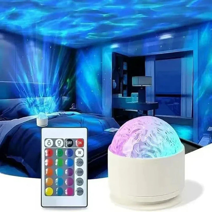 Aurora Projektor LumoSky | 16 färger Norrsken | USB &amp; Fjärrkontroll | Avkopplande Nattlampa