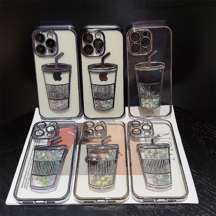 Glitter Star Drink Cup iPhone-fodral