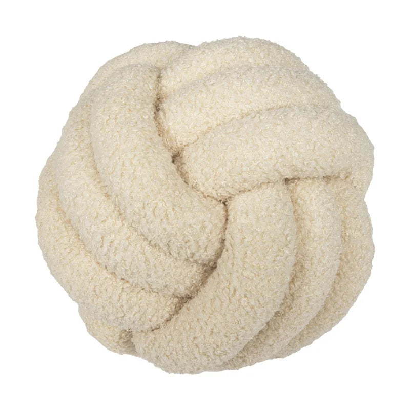 Kastkudde - Mysig - Handknuten Boll - Fårskinn