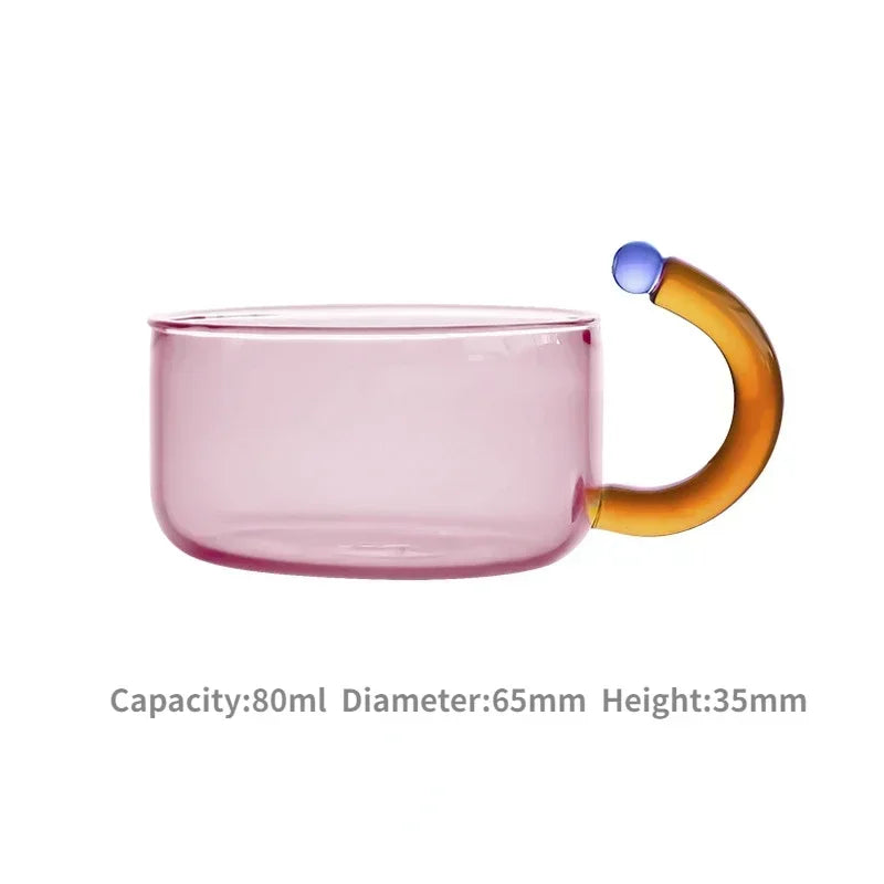 Vintage färgglad Glasteapot