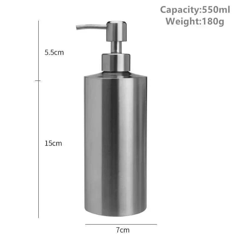 Elegant Handpump för Tvål i Rostfritt Stål 250ml/350ml/550ml