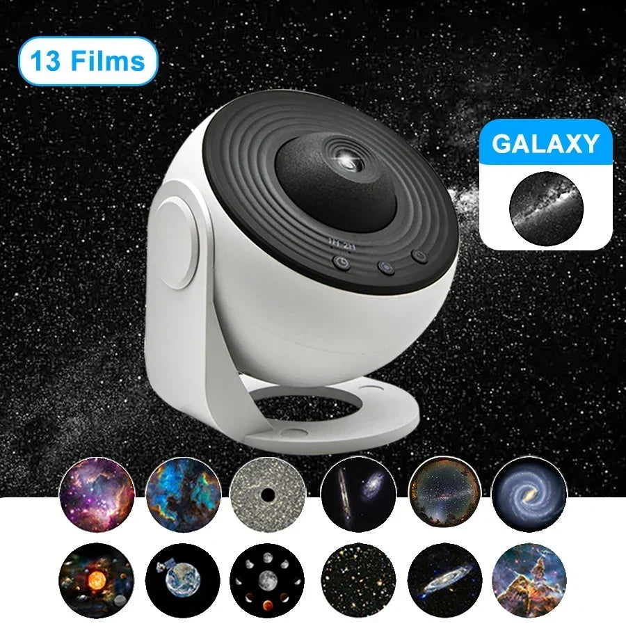 NY 13 I 1 Planetarium Galax Stjärnhimmel Projektor Nattljus HD Stjärn Aurora Projektionslampa för Barns Sovrum Hem Partydekor