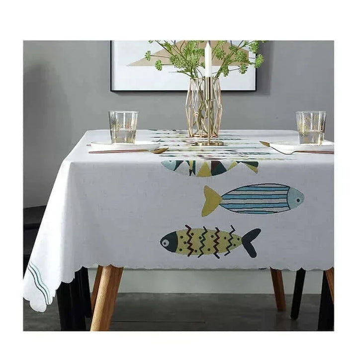 Rektangulär Fläckresistent Duk med Vattentema