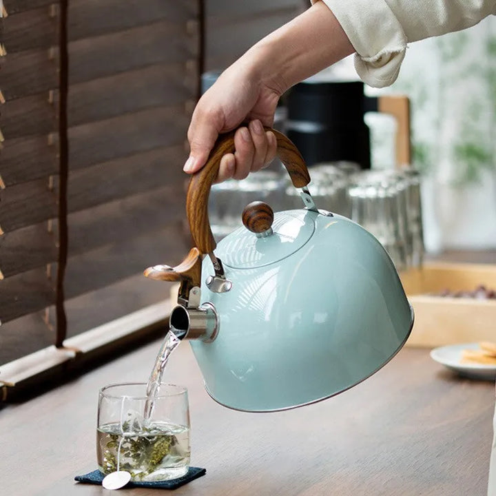 1 styck 2.5/3 l liter vattenkokare gjord av rostfritt stål, tjockväggig vattenkokare, gas induktionsspis, universell vattenkokare, vattenkokare