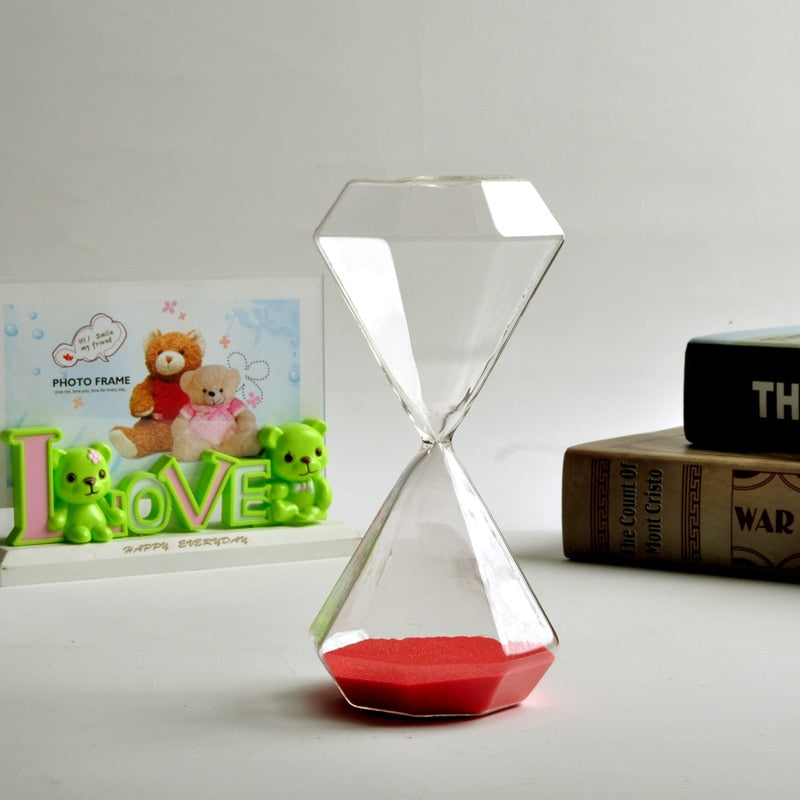 5–60 Minuters diamant timglas, timglas, timglas, barnens gåva, timglas, heminredning, finns i flera färgalternativ