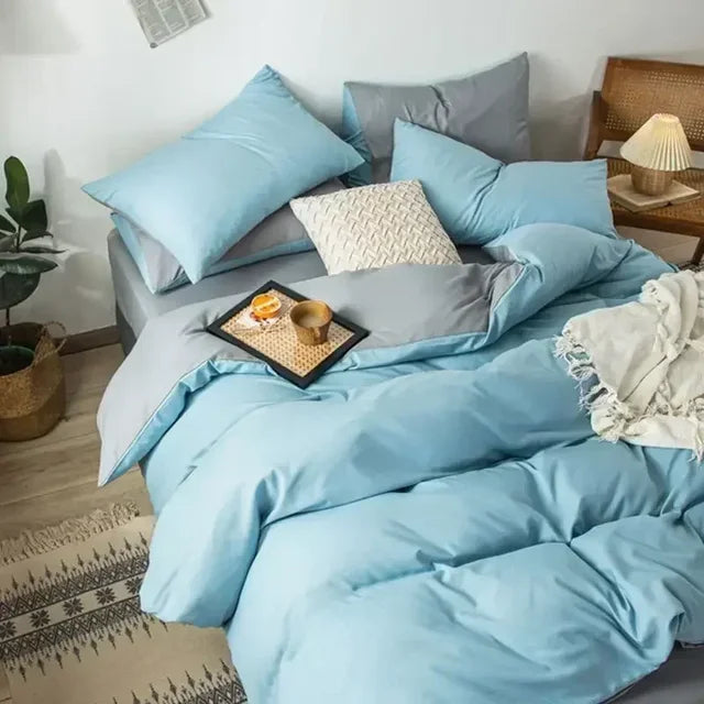 Vändbar Sängkläder Set, Mjuk och Andningsbar för Modern Komfort |