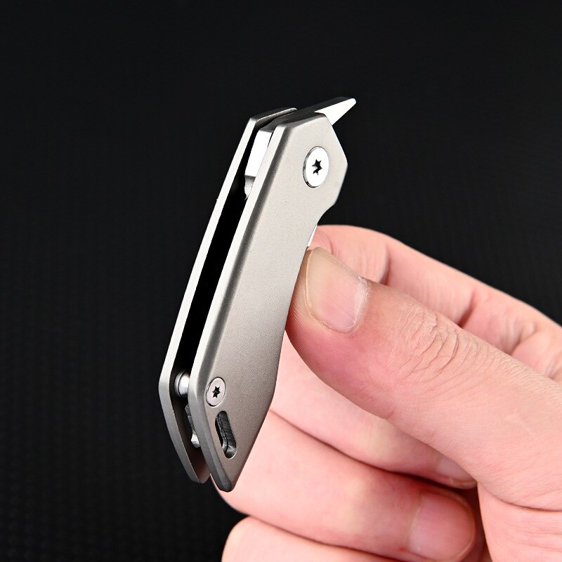 Titan-Titanium legering Nyckelring Kniv