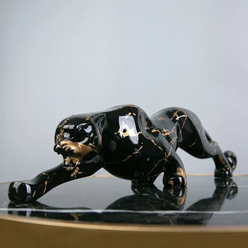 Elegant Jaguar Stenskulptör