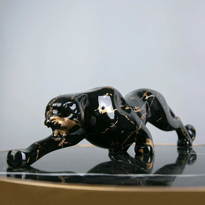 Elegant Jaguar Stenskulptör