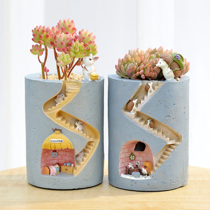 Fantastisk Fusion: Unika Konstnärliga Resinblomkrukor