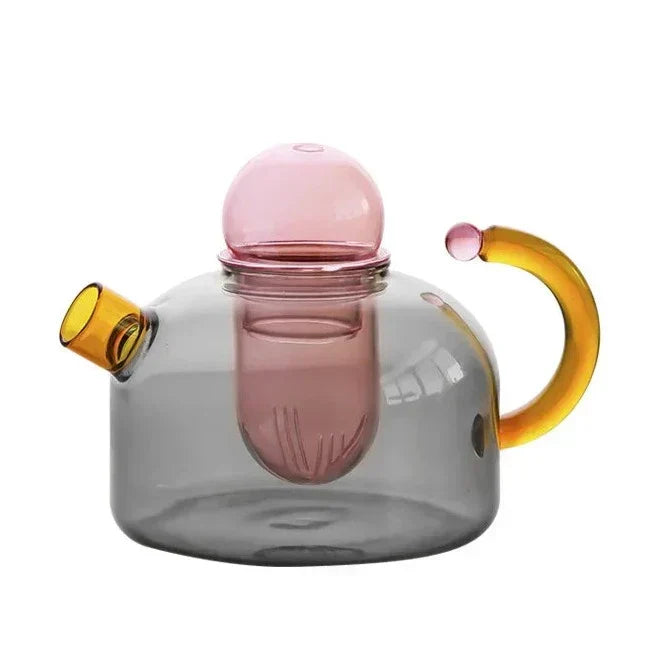 färgglad glasservis