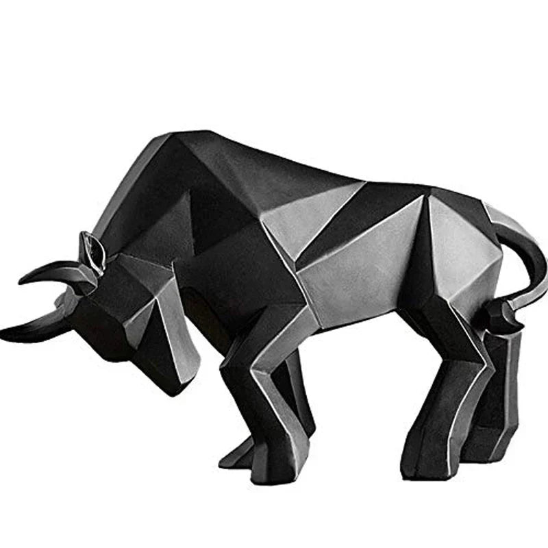 YuryFvna Modern Geometrisk Tjurar Staty, Ornament, Café, Tjurar Skulpturer, Djurfigurer, Abstrakt Hotell Hem Dekoration