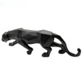 Pantherstaty, Djurfigur, Abstrakt Geometrisk Stil, Resin, Leopard Skulptur, Hemmakontor, Skrivbordsdekoration, Hantverk