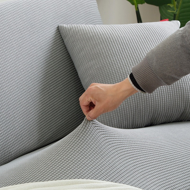 Texturerad Stretch Sofföverdrag | Halkfritt, Maskintvättbart &amp; Skyddande för 1-sits, 2-sits och 3-sits soffor
