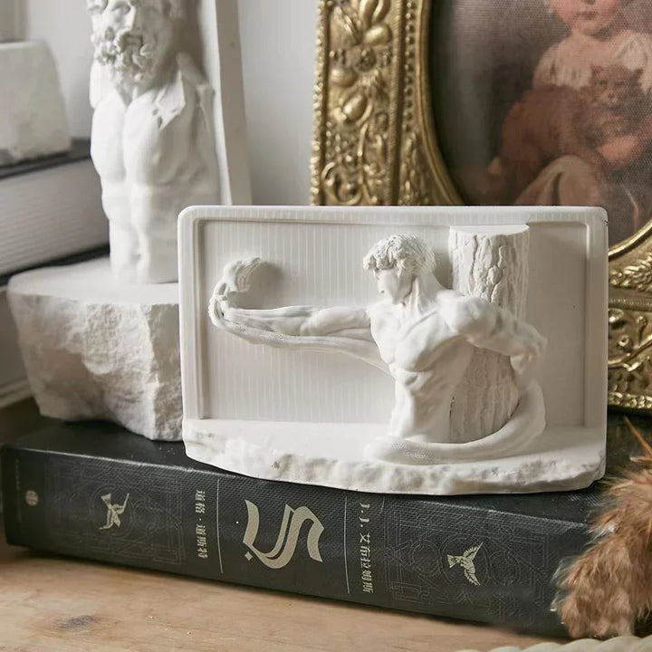 Nordisk INS Stil Karaktär Gipsstaty DIY Målad Skiss Fotografi Rekvisita Bord Dekorationer Hemkonst Gips Dekoration