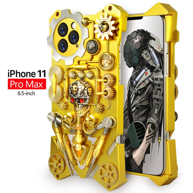 Mechanic Skull Cyberpunk Stil iPhone Fodral